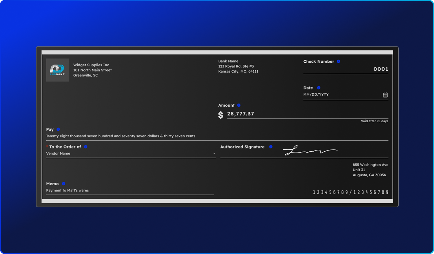 AndDone Outbound Payments